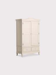 Barker and Stonehouse Calista Off Wooden Double Wardrobe in White - thumbnail 3