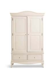 Barker and Stonehouse Calista Off Wooden Double Wardrobe in White - thumbnail 1