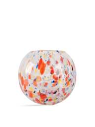 Ian Snow Rounded Hurricane Vase, Size 18cm
