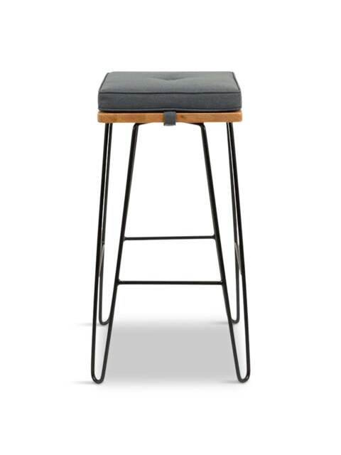 Heal's Brunel Bar Stool Cushion in Grey, Polyester, Size 35x5x35 - image 1