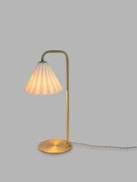Heal's Monroe Porcelain Table Lamp /brushed Gold in White - thumbnail 3