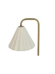 Heal's Monroe Porcelain Table Lamp /brushed Gold in White - thumbnail 4