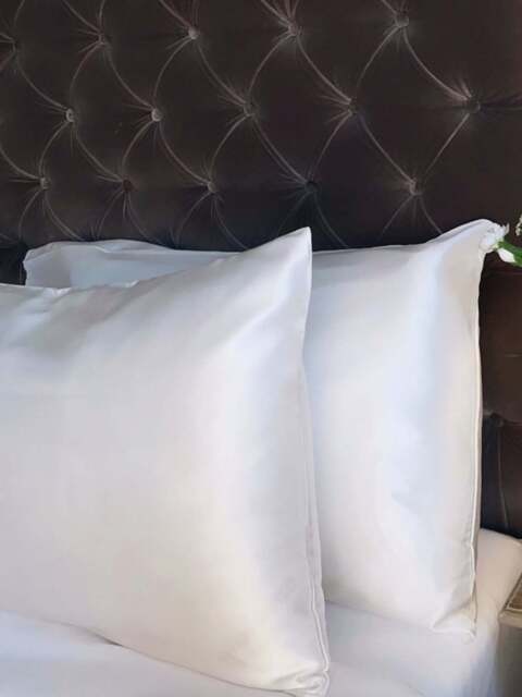 The Silk Collection Pure Pillowcase White in Pearl White, Silk