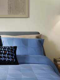 Helena Springfield Axel Modern Pattern Duvet Cover Collection in Perwinkle Blue, Size Double - thumbnail 4