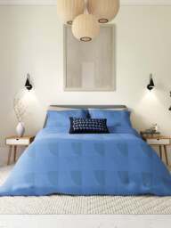 Helena Springfield Axel Modern Pattern Duvet Cover Collection in Perwinkle Blue, Size Double - thumbnail 1