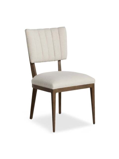 Barker and Stonehouse Mariposa Textured Fabric Dining Chair in White