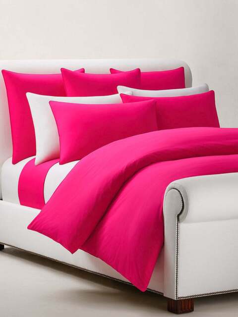 Ralph Lauren Home Polo Player Duvet Cover Collection Pink in Pink - Pinksky, Cotton/Linen, Size King - image 1