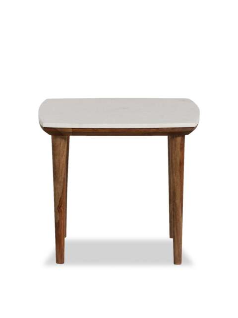 Barker and Stonehouse Vida Marble And Wood Side Table in Neutral - image 1