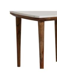 Barker and Stonehouse Vida Marble And Wood Side Table in Neutral - thumbnail 3