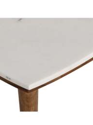 Barker and Stonehouse Vida Marble And Wood Side Table in Neutral - thumbnail 4