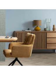 Barker and Stonehouse Bergen Solid Ash Wood 3 Drawers 2 Doors Sideboard in Brown - thumbnail 2