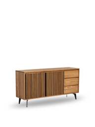 Barker and Stonehouse Bergen Solid Ash Wood 3 Drawers 2 Doors Sideboard in Brown - thumbnail 1