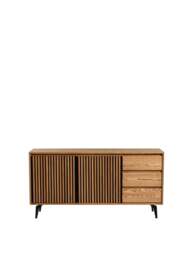 Barker and Stonehouse Bergen Solid Ash Wood 3 Drawers 2 Doors Sideboard in Brown - thumbnail 3