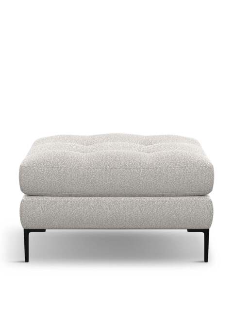 Heal's Eton 3 Str Sofa Chunky Boucle Ecru Black Feet in Grey, Aluminium - image 1