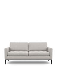 Heal's Eton 3 Str Sofa Chunky Boucle Ecru Black Feet in Grey, Aluminium - thumbnail 2