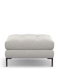 Heal's Eton 3 Str Sofa Chunky Boucle Ecru Black Feet in Grey, Aluminium