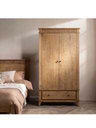 Barker and Stonehouse Selene Mindi Wood 2 Door Wardrobe in Brown - thumbnail 2