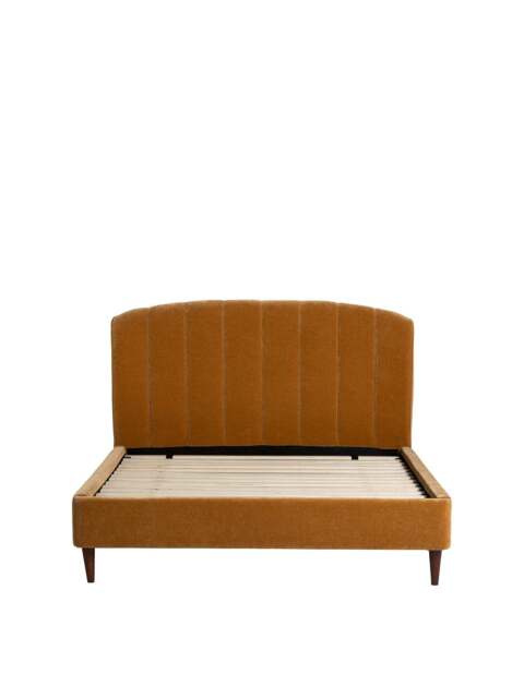Barker and Stonehouse Reyes Fabric Super King Bed Frame in Yellow - image 1