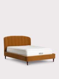 Barker and Stonehouse Reyes Fabric Super King Bed Frame in Yellow - thumbnail 3