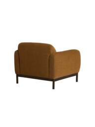 Barker and Stonehouse Connie Fabric Armchair With Timber Base in Yellow - thumbnail 2