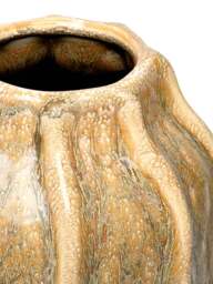 Libra Interiors Colston Reactive Glaze Vase Large Beige - thumbnail 2