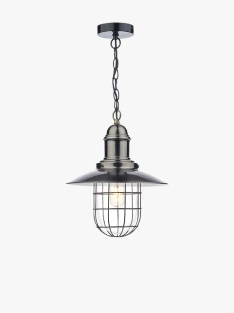 Dar Lighting Terrace 1 Light Foyer Pendant Light in Antique-Chrome - image 1