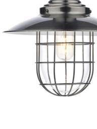 Dar Lighting Terrace 1 Light Foyer Pendant Light in Antique-Chrome - thumbnail 3