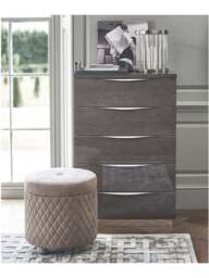 Barker and Stonehouse Lutyen 5 Drawer Tallboy, And Taupe in Grey - thumbnail 2
