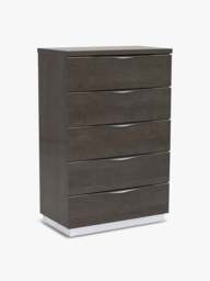 Barker and Stonehouse Lutyen 5 Drawer Tallboy, And Taupe in Grey - thumbnail 1