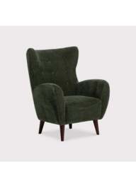 Barker and Stonehouse Lucian Fabric Accent Chair in Green - thumbnail 2
