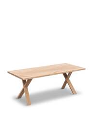 Heal's Oslo Table White Oak Straight Edge in Brown, Size 200x100x76