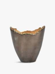Libra Interiors Merapi Lava Small 21Cm Vase in Black, Size One - thumbnail 1
