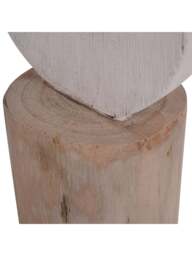 Libra Interiors Totem Sculpture On Stand White Large in White Natural, Size 15x9x64cm - thumbnail 4