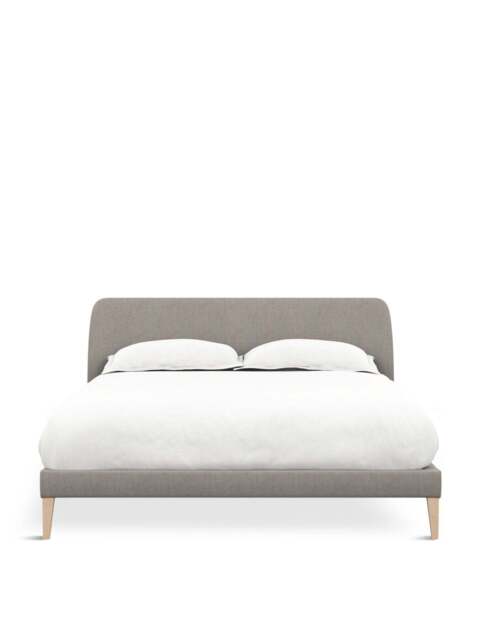 Heal's Heal’s Wallis Bed King Broadweave Pebble in Grey, Size 163x225x93