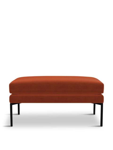 Heal's Matera Ottoman Nobilis Rust in Red, Velvet, Size 90x60x45 - image 1