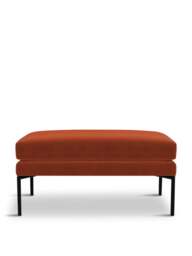 Heal's Matera Ottoman Nobilis Rust in Red, Velvet, Size 90x60x45