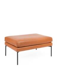 Heal's Matera Ottoman Nobilis Rust in Red, Velvet, Size 90x60x45 - thumbnail 3