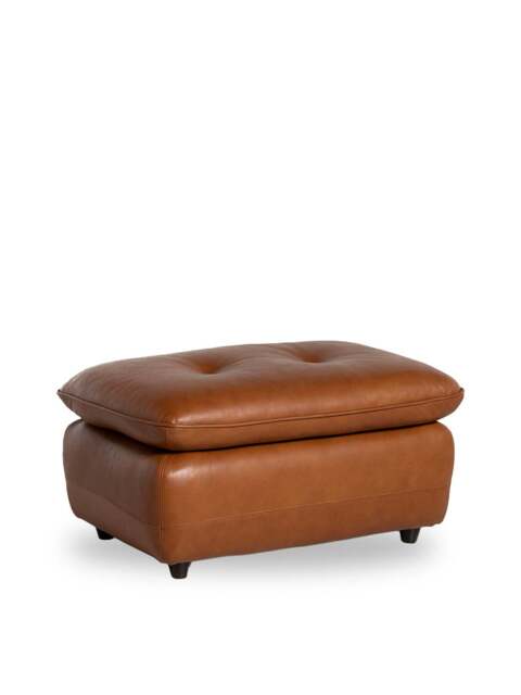Barker and Stonehouse Pelle Footstool in Brown, Leather - image 1