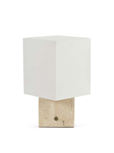 Heal's Ravenna Touch Table Lamp Travertine in Natural, Linen - image 1