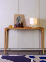 Heal's Ravenna Touch Table Lamp Travertine in Natural, Linen - thumbnail 2