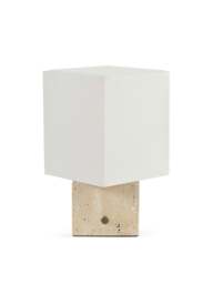 Heal's Ravenna Touch Table Lamp Travertine in Natural, Linen