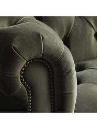 Barker and Stonehouse Ullswater Velvet Chesterfield Sofa in Green, Size 2 Seater - thumbnail 3