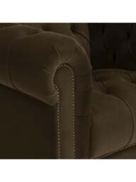 Barker and Stonehouse Ullswater Velvet Chesterfield Sofa in Green, Size 2 Seater - thumbnail 5