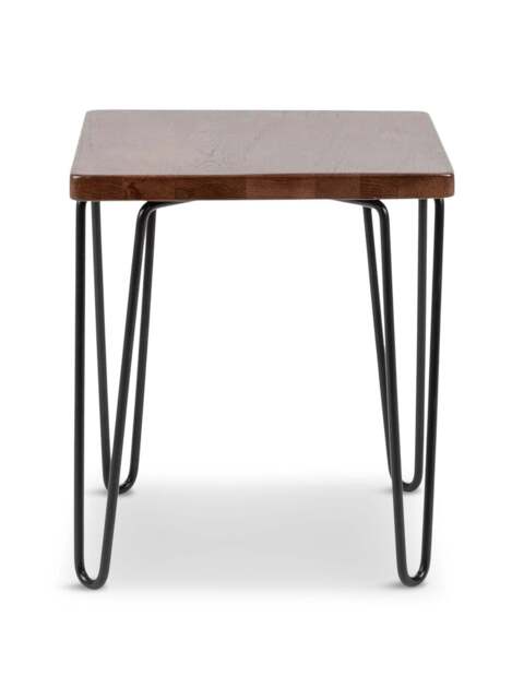 Heal's Brunel Stool Dark Wood in Brown, Size 40x40x46