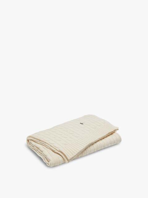 Ralph Lauren Home Rl Cable Throw in Off White, Size 130x180