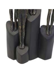Libra Interiors Abstract Family Sculpture On Hearts Plinth in Bronze, Size 41x16x7 - thumbnail 3