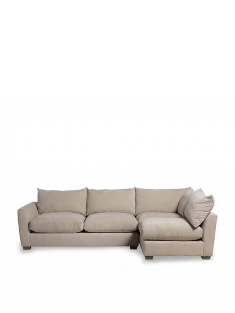 Barker and Stonehouse Floyd Fabric Combi Left Hand Corner Sofa in Neutral