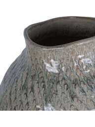 Libra Interiors Ceramic Woven Vase Extra Large in White Taupe, Size 34x34x47 - thumbnail 4