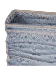 Libra Interiors Sereno Square Glazed Vase Off White in Grey - thumbnail 3