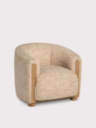 Barker and Stonehouse Persley Fabric Accent Chair in Neutral - thumbnail 2